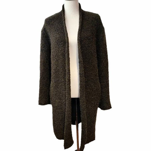 Zadig & Voltaire Womens Celia Ma Moss Green Brown Open Front Cardigan Sweater S? - Picture 1 of 11